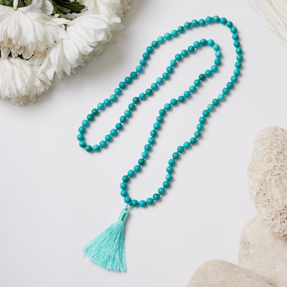 Collier mala turquoise