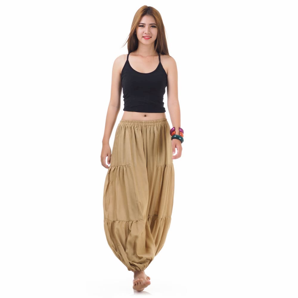 sarouel de yoga beige