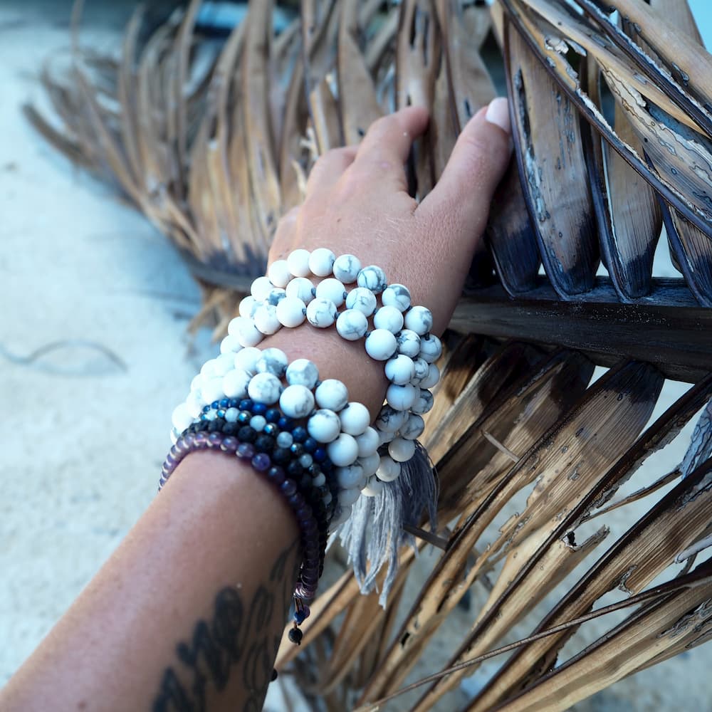 collier mala howlite