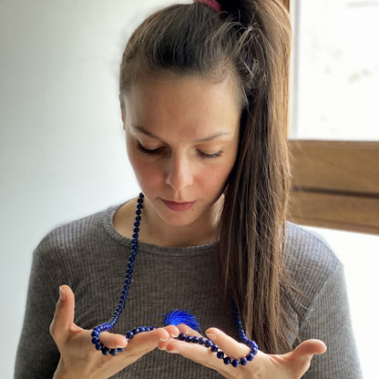 Mala Lapis Lazuli 108 perles pierre naturelle DailyLama