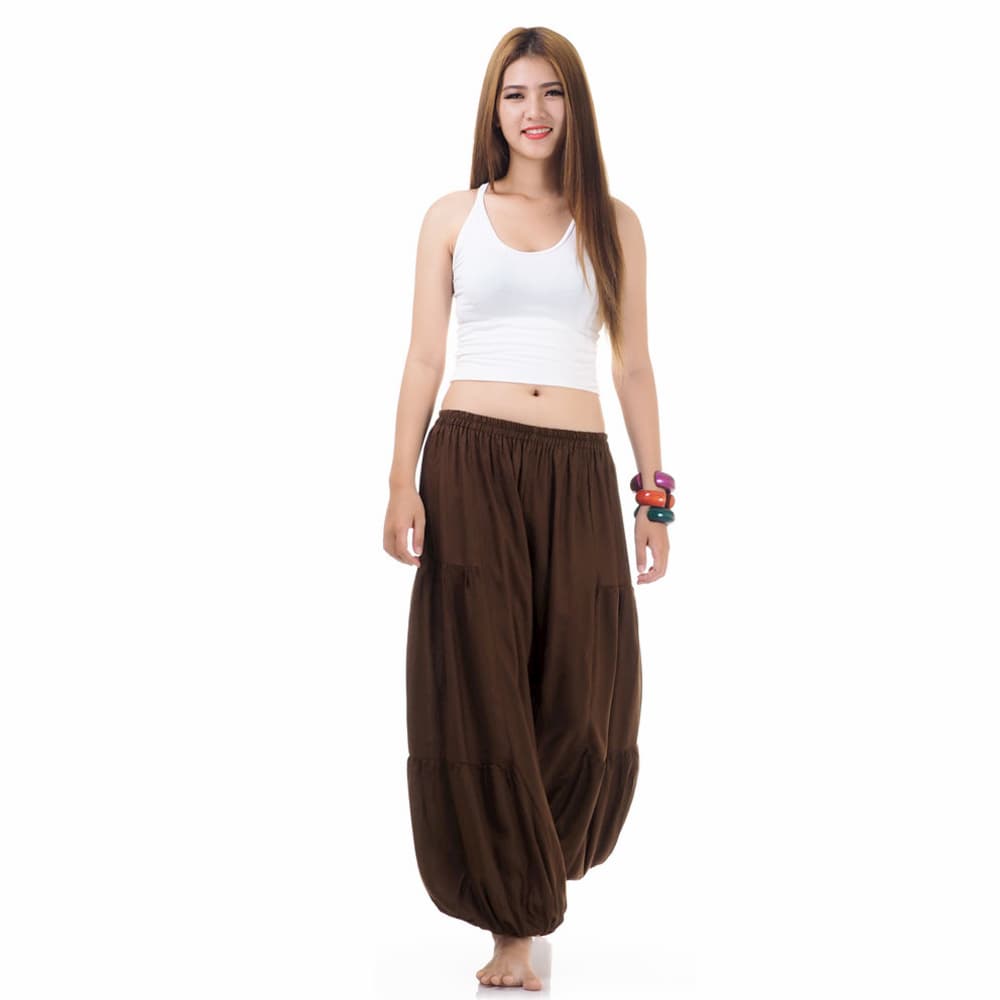 sarouel de yoga marron