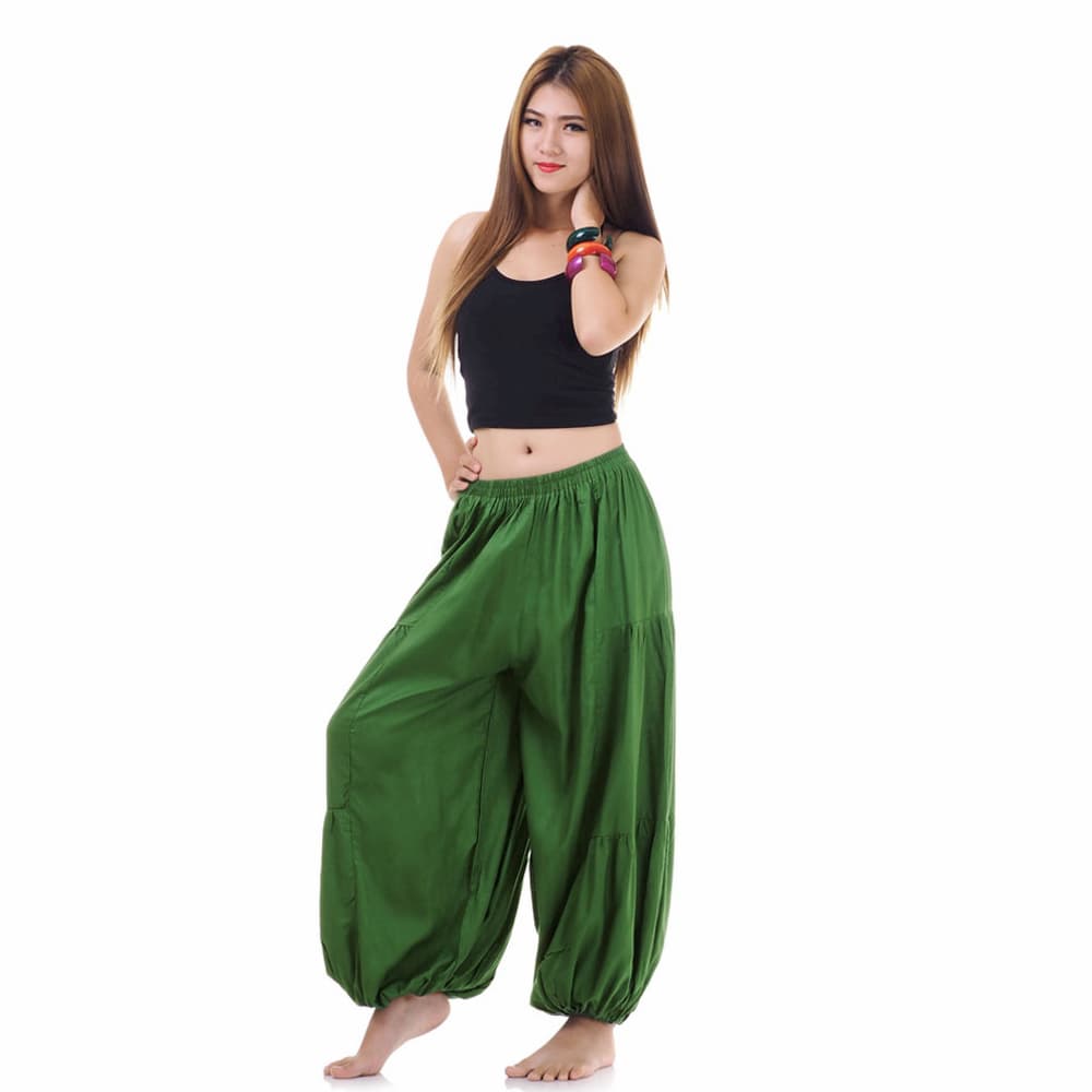 sarouel de yoga vert